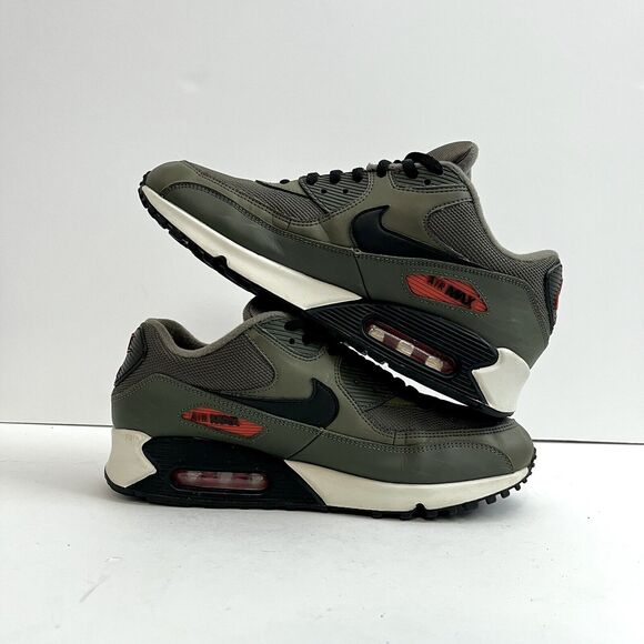 2018 Nike Air Max 90 Essential Olive Green aj1285 205 Super Rare Vnds Sz 9.5